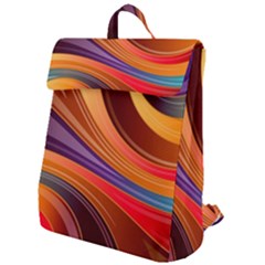 Abstract Colorful Background Wavy Flap Top Backpack by Semog4