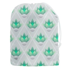 Plant Pattern Green Leaf Flora Drawstring Pouch (3xl) by Semog4