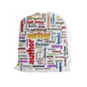 Writing Author Motivation Words Drawstring Pouch (XL) View1