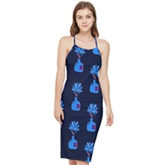 Flower Vase Pattern Bodycon Cross Back Summer Dress by Ravend