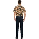 Abstract Camouflage Pattern Men s Short Sleeve Pocket Shirt  View2