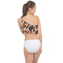 Abstract Camouflage Pattern Spliced Up Bikini Top  View2