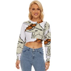 Cat Playing The Violin Art Lightweight Long Sleeve Sweatshirt by oldshool