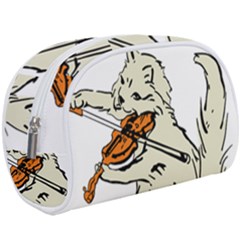 Cat Playing The Violin Art Make Up Case (large) by oldshool