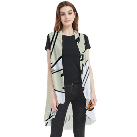 Cat Playing The Violin Art Sleeveless Chiffon Waistcoat Shirt by oldshool
