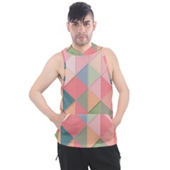 Background Geometric Triangle Men s Sleeveless Hoodie by Semog4