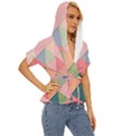 Background Geometric Triangle Lightweight Drawstring Hooded Top View3