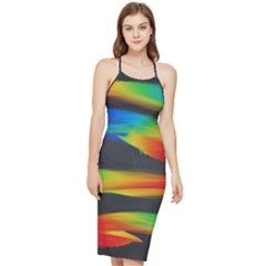 Colorful Background Bodycon Cross Back Summer Dress by Semog4