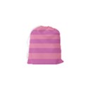 Pink Stripes Striped Design Pattern Drawstring Pouch (XS) View2