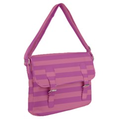 Pink Stripes Striped Design Pattern Buckle Messenger Bag by Semog4