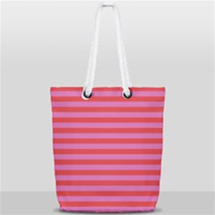 Stripes-striped-design-pattern Full Print Rope Handle Tote (small) by Semog4