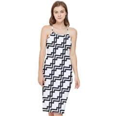 Pattern-monochrome-repeat Bodycon Cross Back Summer Dress by Semog4