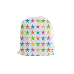Star-pattern-design-decoration Drawstring Pouch (medium) by Semog4