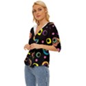 Abstract-background-retro-60s-70s Lightweight Drawstring Hooded Top View2