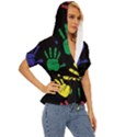 Handprints-hand-print-colourful Lightweight Drawstring Hooded Top View3