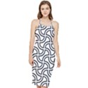 Pattern-monochrome-repeat- Bodycon Cross Back Summer Dress View1