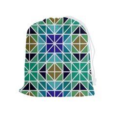 Mosaic-triangle-symmetry- Drawstring Pouch (xl) by Semog4