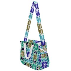 Mosaic-triangle-symmetry- Rope Handles Shoulder Strap Bag by Semog4