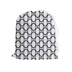 Black-pattern-halftone-wallpaper Drawstring Pouch (xl) by Semog4