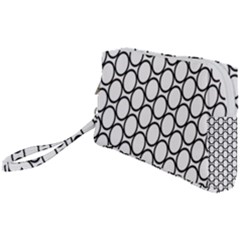 Black-pattern-halftone-wallpaper Wristlet Pouch Bag (small) by Semog4