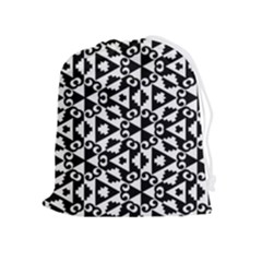 Geometric-tile-background Drawstring Pouch (xl) by Semog4