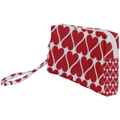 Hearts-pattern-seamless-red-love Wristlet Pouch Bag (small) by Semog4