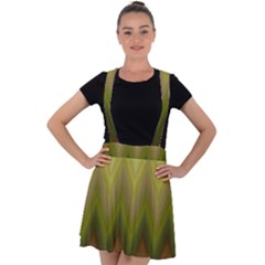 Zig Zag Chevron Classic Pattern Velvet Suspender Skater Skirt by Semog4