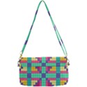 Checkerboard-squares-abstract--- Removable Strap Clutch Bag View2