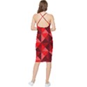 Red Diamond Shapes Pattern Bodycon Cross Back Summer Dress View2