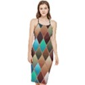 Diamond Shapes Pattern Bodycon Cross Back Summer Dress View1