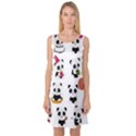 Playing Pandas Cartoons Sleeveless Satin Nightdress View1
