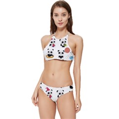 Playing Pandas Cartoons Banded Triangle Bikini Set by Semog4