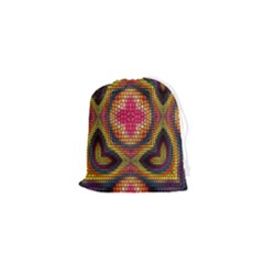 Kaleidoscope Art Pattern Ornament Drawstring Pouch (xs) by Semog4