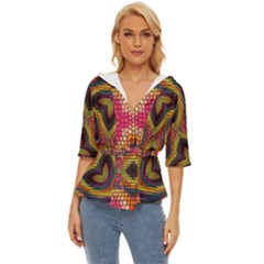 Kaleidoscope Art Pattern Ornament Lightweight Drawstring Hooded Top by Semog4