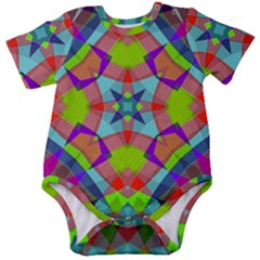 Farbenpracht Kaleidoscope Pattern Baby Short Sleeve Bodysuit by Semog4