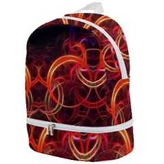 Background Fractal Abstract Zip Bottom Backpack by Semog4
