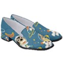 Seamless Pattern Funny Astronaut Outer Space Transportation Women s Classic Loafer Heels View3