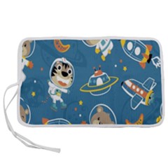 Seamless Pattern Funny Astronaut Outer Space Transportation Pen Storage Case (l) by Semog4
