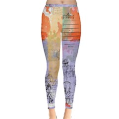 Scrapbook Paris Vintage France Inside Out Leggings by Salman4z