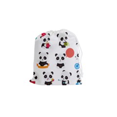 Giant Panda Bear Cuteness Drawstring Pouch (small) by Salman4z