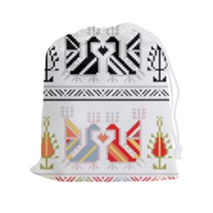Bulgarian Folk Art Folk Art Drawstring Pouch (2xl) by Salman4z