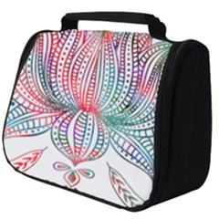Lotus Feathers Boho Watercolor Full Print Travel Pouch (big) by Salman4z