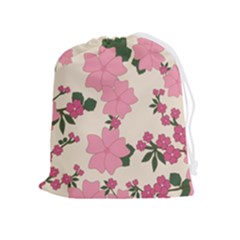 Floral Vintage Flowers Drawstring Pouch (xl) by Dutashop