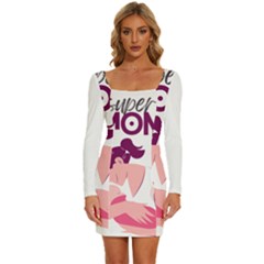 2 20230504 230106 0001 Long Sleeve Square Neck Bodycon Velvet Dress by Fhkhan22