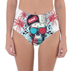 That Cool Graffiti Skull Reversible High-waist Bikini Bottoms by Salman4z