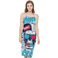 That Cool Graffiti Skull Bodycon Cross Back Summer Dress by Salman4z