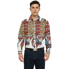 Amsterdam Graphic Design Poster Illustration Men s Long Sleeve  Shirt by Salman4z