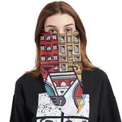 Amsterdam Graphic Design Poster Illustration Face Covering Bandana (triangle) by Salman4z