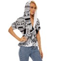 Balinese Art Barong Drawing Bali White Background People Lightweight Drawstring Hooded Top View3