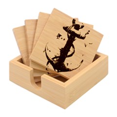 Anchor Watercolor Painting Tattoo Art Anchors And Birds Bamboo Coaster Set by Salman4z